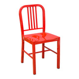 Steel Coffee House Chair - Red