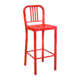 Steel Coffee House Barstool - Red